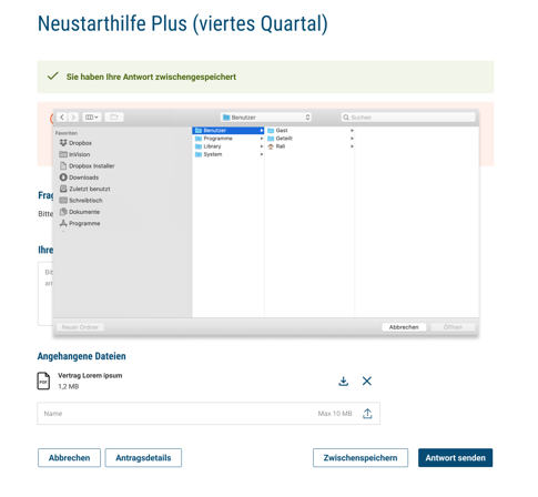 Auf diesem Bild sehen Sie die Neustarthilfe Plus.  Auf diesem Bild sehen Sie die Neustarthilfe Plus.