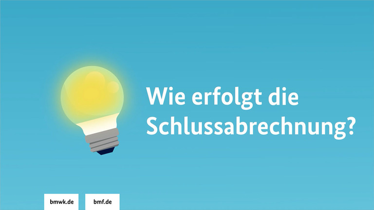 Screenshot aus dem Video "Wie erfolgt die Schlussabrechnung?" Screenshot aus dem Video "Wie erfolgt die Schlussabrechnung?"